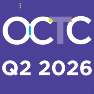 Graphic, OCTC logo with text reading Q2 2026