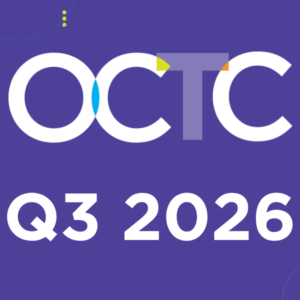 Graphic, OCTC logo with text reading Q3 2026